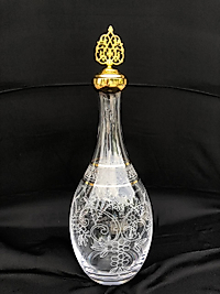 Tekli Kapaklı Şişe Gravür 3 çizgi Altın Salkım