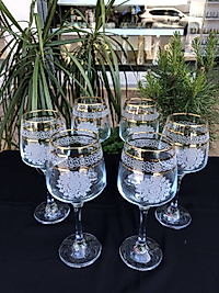 6LI AYAKLI BARDAK ALTIN  GRV 3 ÇİZGİ ZİNCİR