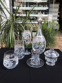 31 PARÇA ÇEYİZ SETİ GRAVÜR PLATİN BANT PANTO  +ŞEKERLİK HEDİYELİ