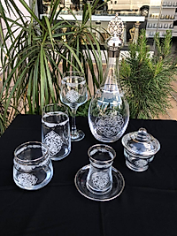 31 PARÇA LÜKS ÇEYİZ SETİ GRAVÜR 3 ÇİZGİ PLATİN SARKIT   +ŞEKERLİK HEDİYELİ