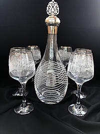 7 Parça Su Seti Gravür Nebula  Ağız Platin