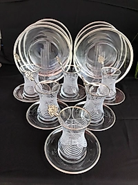 24 PARÇA İKRAM SETİ GRAVÜR GÜMÜŞ NEBULA