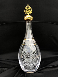 Tekli Kapaklı Şişe Gravür 3 çizgi Altın Sarkıt