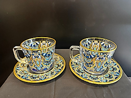 4 parça Fincan Seti  kilim desen ( 2 Kişilik)