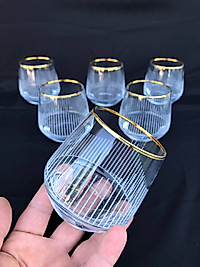 6'LI LAV 361 BARDAK GRAVÜR ALTIN ÜÇGEN ÇİZGİ