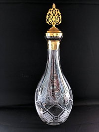 TEKLİ ŞİŞE KAPAKLI GRAVÜR ALTIN FEZA