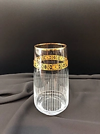 6'lı 376 Meşrubat Bardak Ağız Altın Gravür Bant Sürsil Serisi