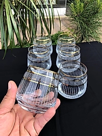 6'LI LAV 361 BARDAK GRAVÜR 3 ÇİZGİ ALTIN VRSC