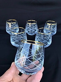 6'LI LAV 361 BARDAK GRAVÜR ALTIN KAPİTONE