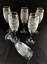 6'LI LAV MİS 535 AYAKLI BARDAK GRAVÜR PLATİN NEBULA