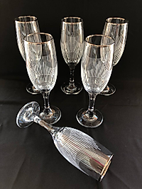 6'LI LAV MİS 535 AYAKLI BARDAK GRAVÜR PLATİN ÜÇGFEN ÇİZGİ