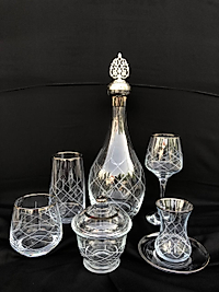 31 Parça Çeyiz Seti Gravür Platin Kapitone (Şekerlik Hediyeli)