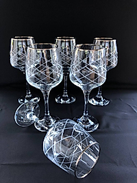 6'LI LAV 558 AYAKLI BARDAK GRAVÜR PALTİN KAPİTONE