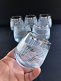 6'LI LAV 361 BARDAK GRAVÜR PLATİN NEBULA