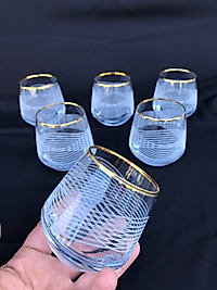 6'LI LAV 361 BARDAK GRAVÜR ALTIN NEBULA