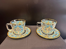 4 parça Fincan Seti  kilim desen ( 2 Kişilik)