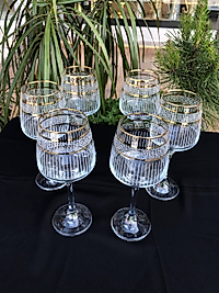 6'LI AYAKLI GRAVÜR ALTIN 3 ÇİZGİ VRSC