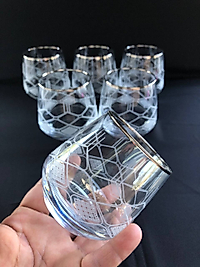 6'LI LAV 361 BARDAK GRAVÜR PLATİN FEZA